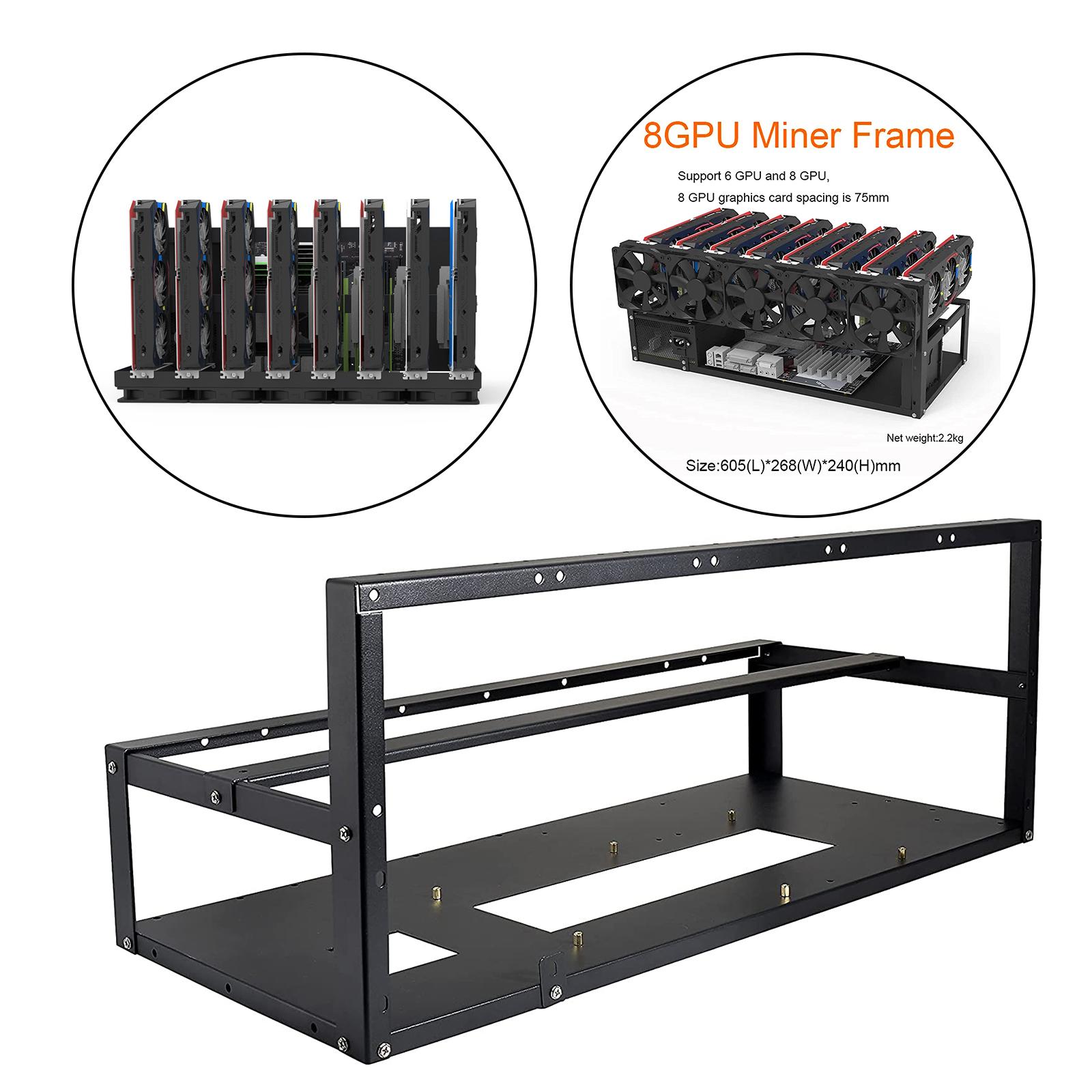 Gpu Mining Rig Frame 8 Gpu - 6/8 GPU Madencilik Teçhizatı Çerçeve Raf