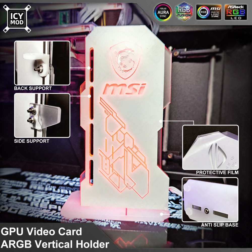 Desktop Gaming Gpu 32Gb - Ekran Kartı Braketi Özelleştirilebilir ARGB Dikey
