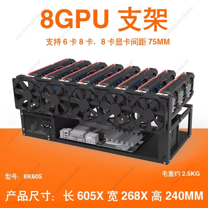 6/8 GPU için Açık Hava Madenci - Gpu Mining Rig Frame 8 Gpu incelemesi ve fiyatı