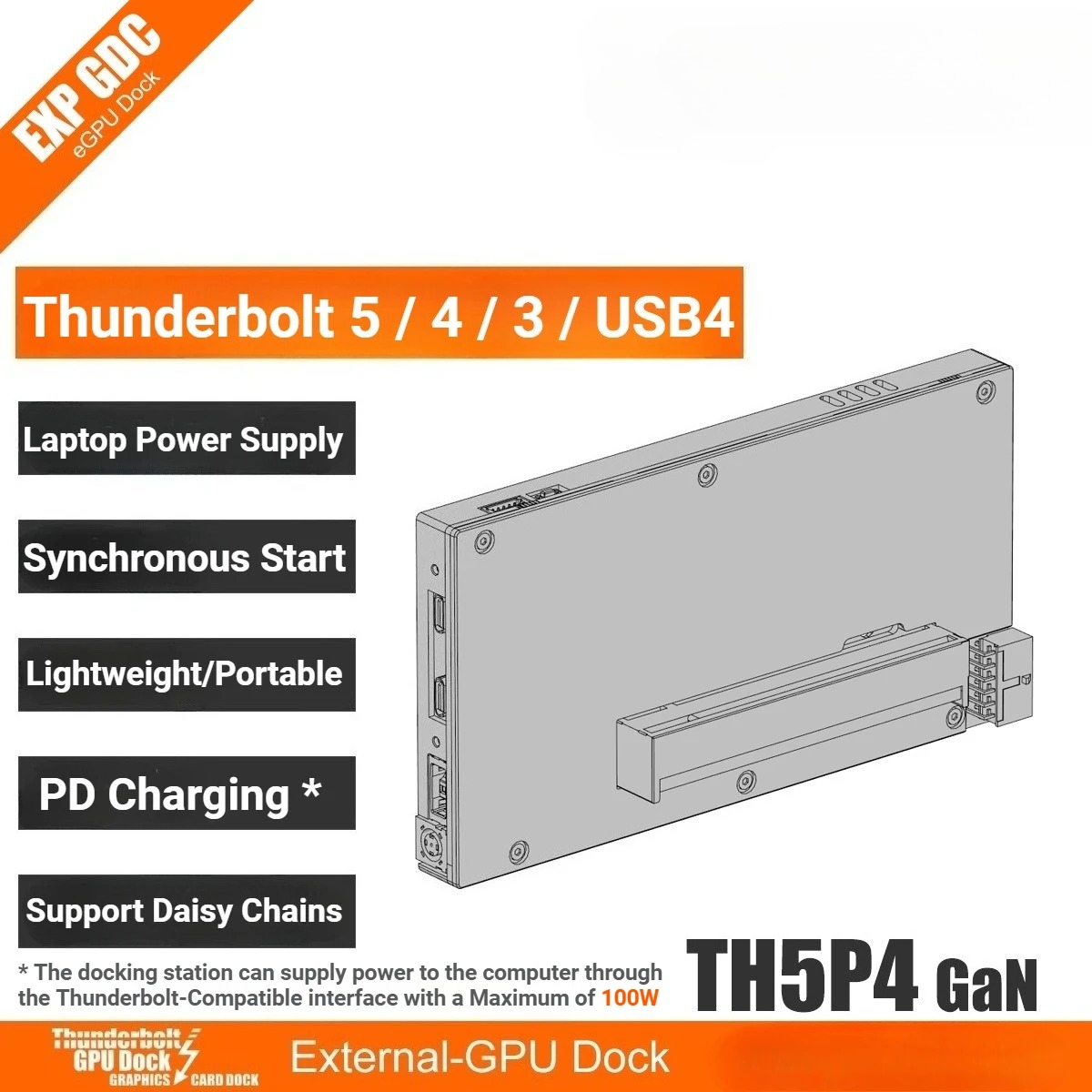 TH5P4GaN Dizüstü Bilgisayar Th - Gpu External Dock Egpu Thunderbolt 4 incelemesi ve fiyatı