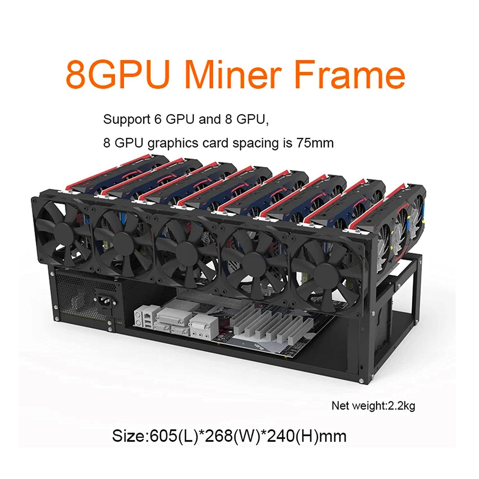 Açık Çerçeveli Grafik Kartı Tu - Gpu Mining Rig Frame 8 Gpu incelemesi ve fiyatı