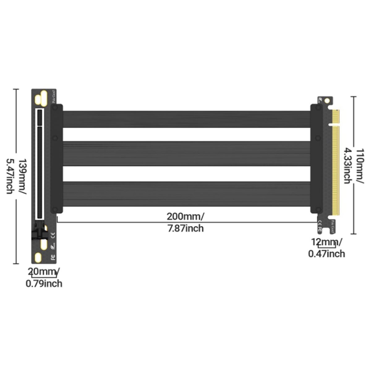 PCIe 5.0 Riser Kablosu GPU Dik - Pcie 5.0 Gpu Riser Cable incelemesi ve fiyatı