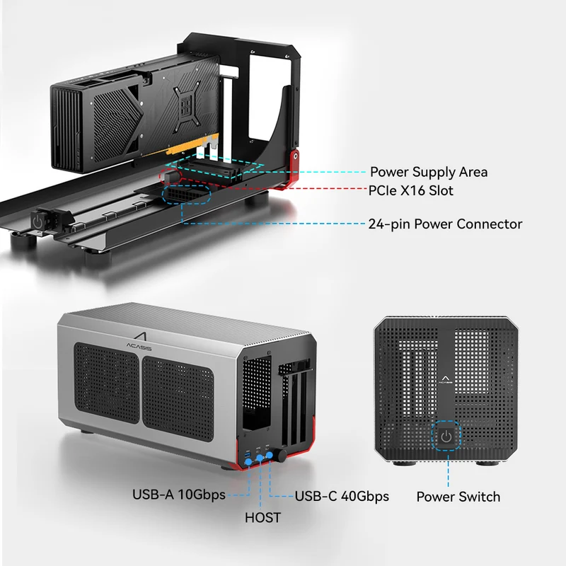 Acasis 40Gbps eGPU Kutusu Thun - Gpu External Dock Egpu Thunderbolt 4 incelemesi ve fiyatı