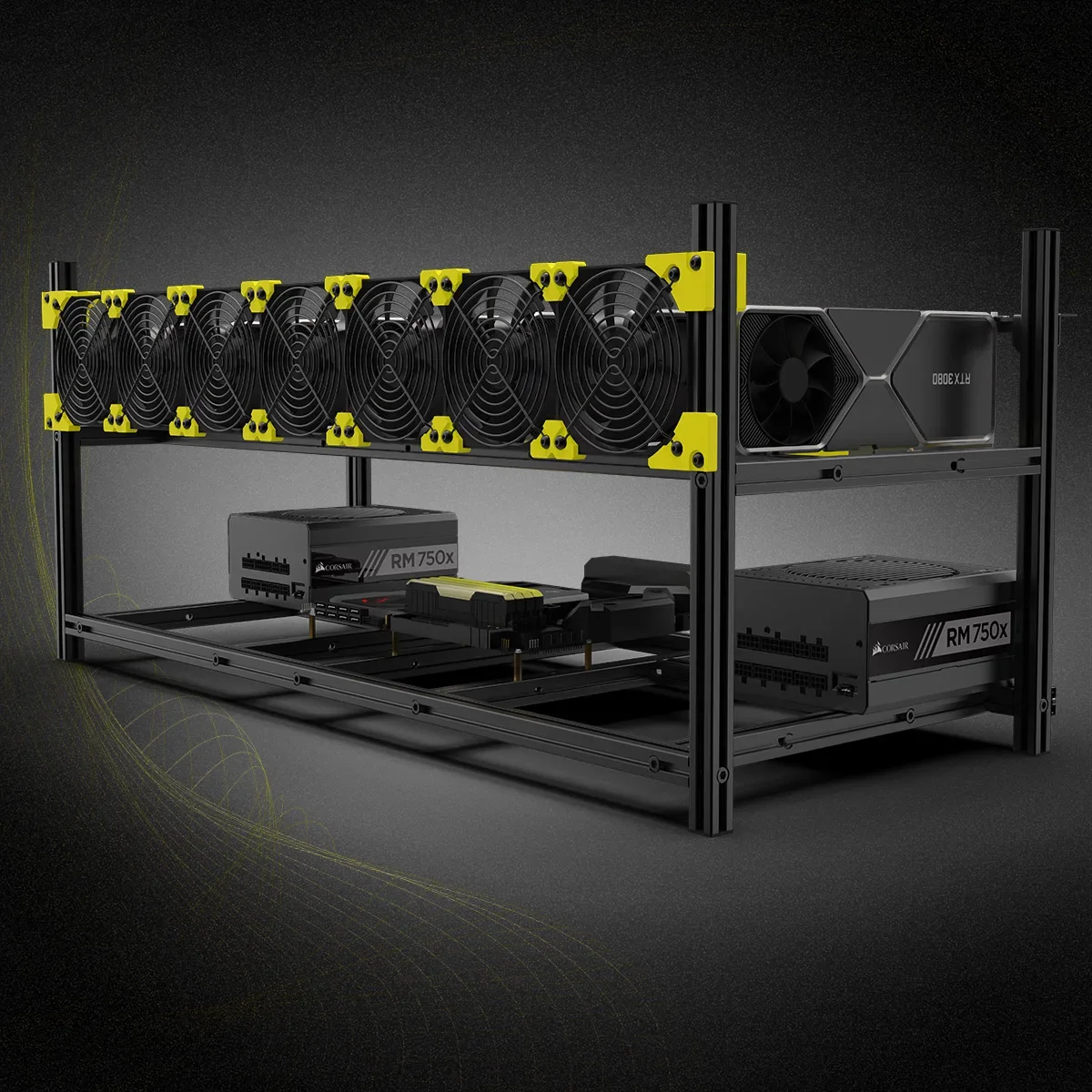 1 adet 8 GPU Grafik Kartı Alüm - Gpu Mining Rig Frame 8 Gpu incelemesi ve fiyatı